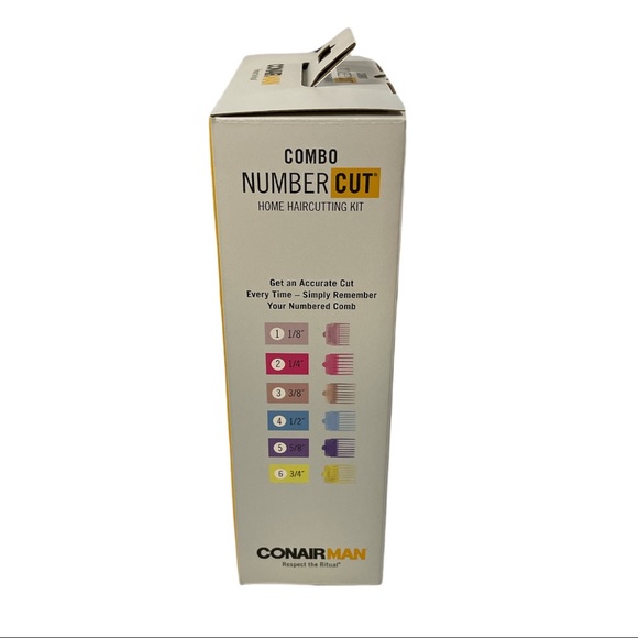 Combo Number Cut Home Haircutting Kit Conair Man New Multiple Comb Guides - Picture 4 of 6